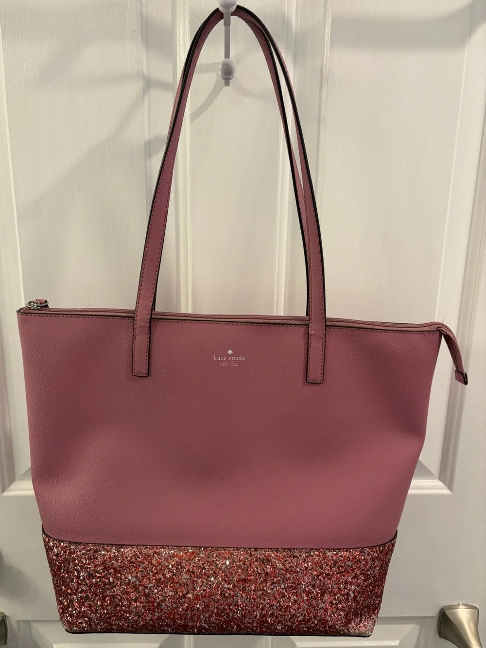 Kate Spade Pink Tote with Glitter Base